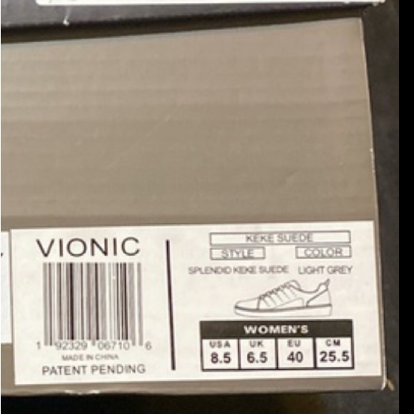 NIB Vionic Splendid Keke Suede Light Grey Sneakers - Picture 6 of 13